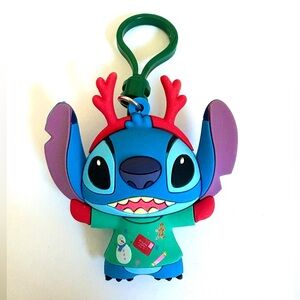 Disney Lilo & Stitch Bag Clip / Keychain Christmas Themed